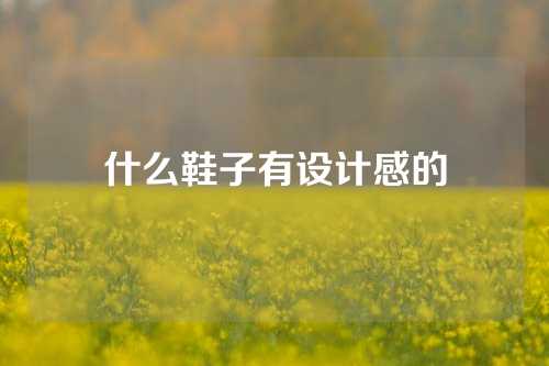 什么鞋子有设计感的