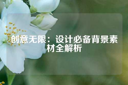 创意无限：设计必备背景素材全解析