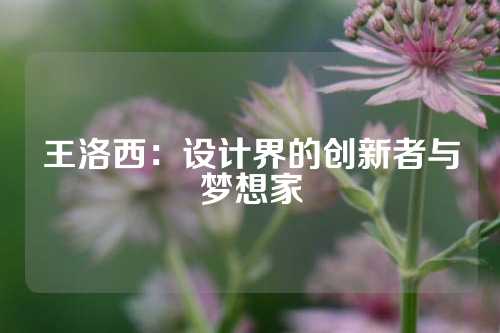 王洛西：设计界的创新者与梦想家