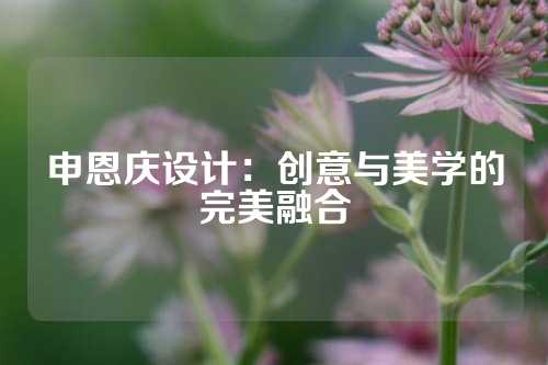 申恩庆设计：创意与美学的完美融合