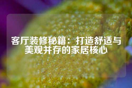 客厅装修秘籍：打造舒适与美观并存的家居核心