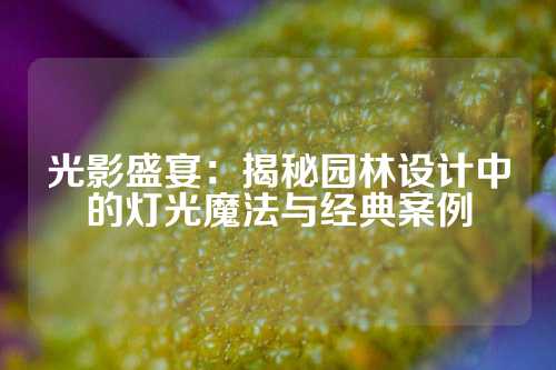 光影盛宴：揭秘园林设计中的灯光魔法与经典案例