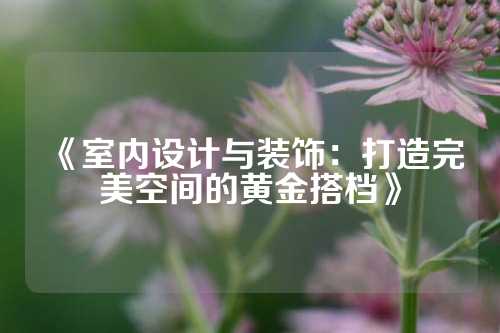 《室内设计与装饰：打造完美空间的黄金搭档》