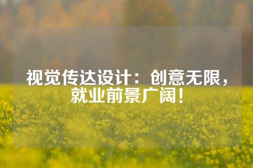 视觉传达设计：创意无限，就业前景广阔！
